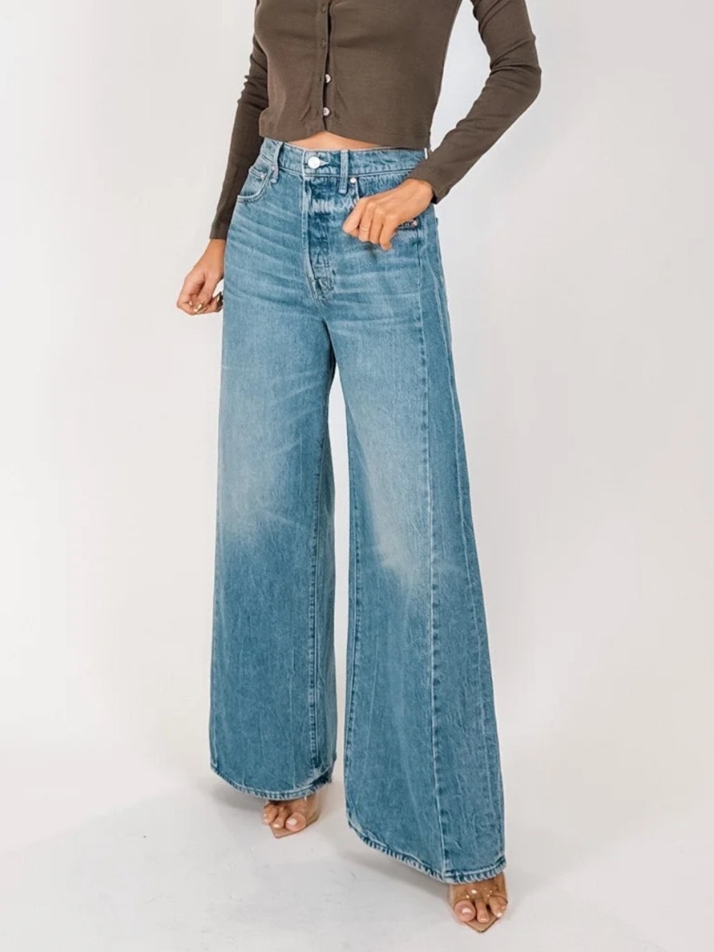 Mother Lil Pipe-Dream Button Sneak Jeans -Sz 26